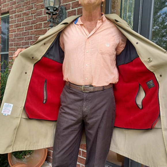 LONDON FOG VINTAGE LINED TRENCH COAT EXCELLENT 46 LONG - Picture 11 of 16